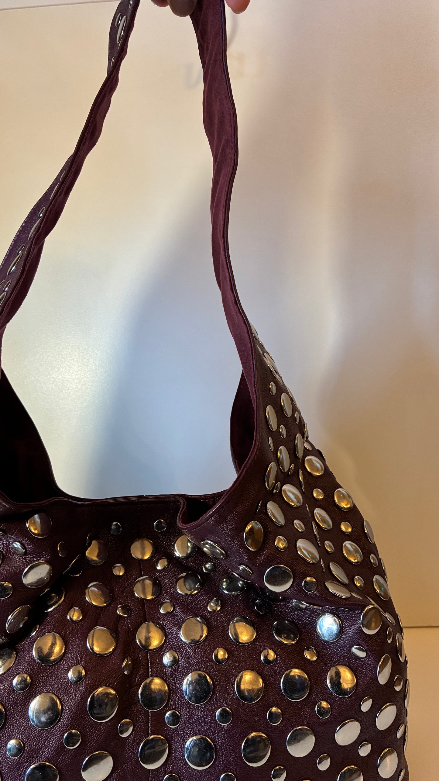 Wendy Studded Bag - Maroon