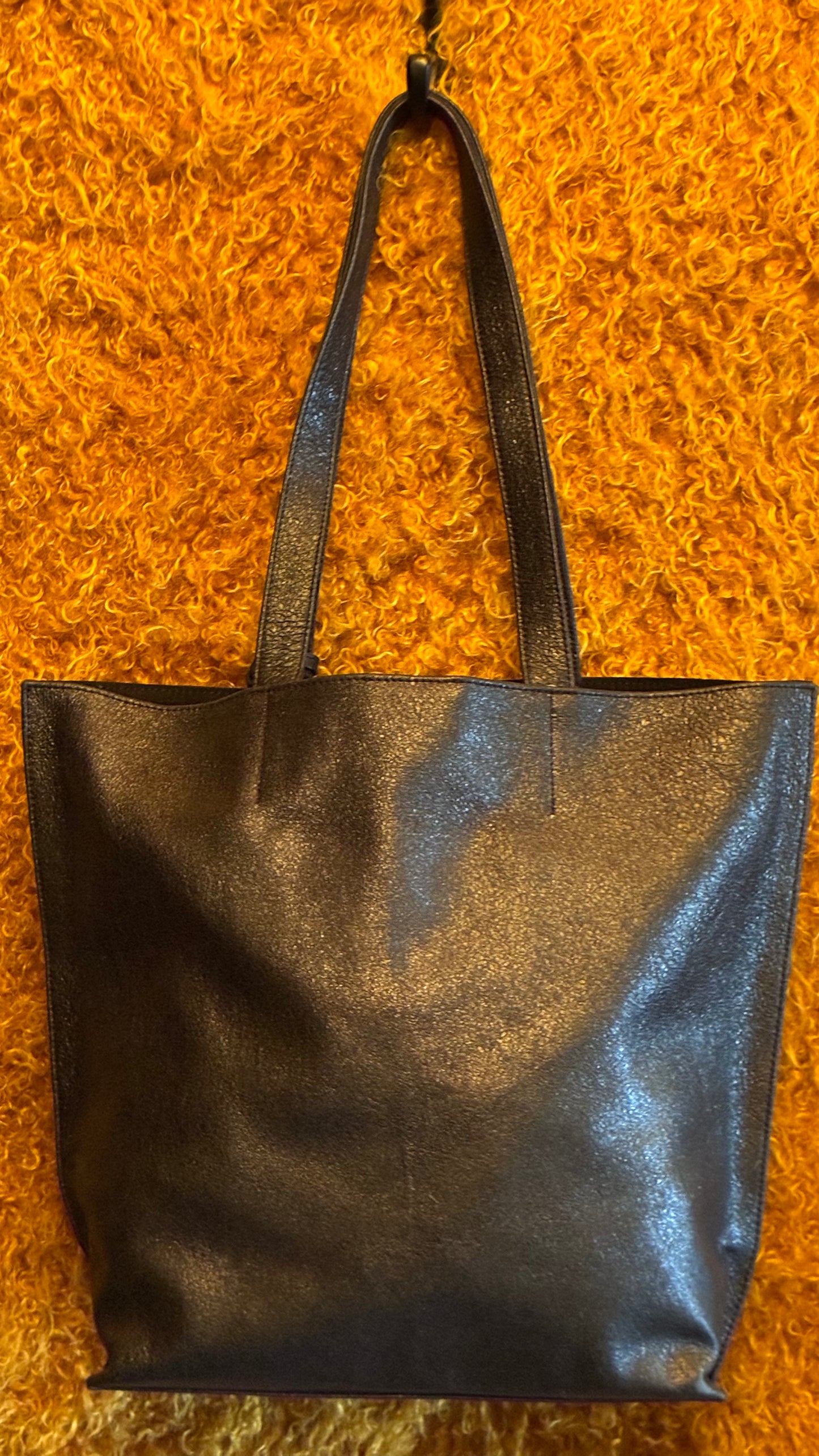 Jenny Tote Bag - Black Glitter Leather