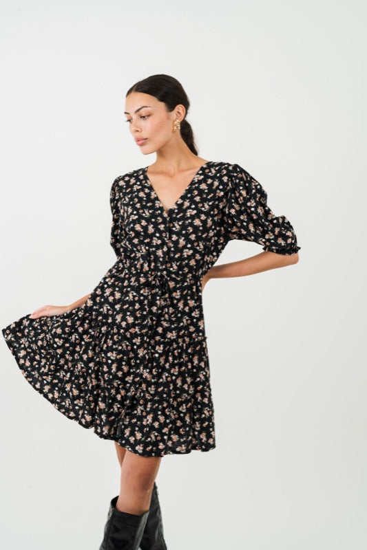 Katana Dress - Flowers of Apricot