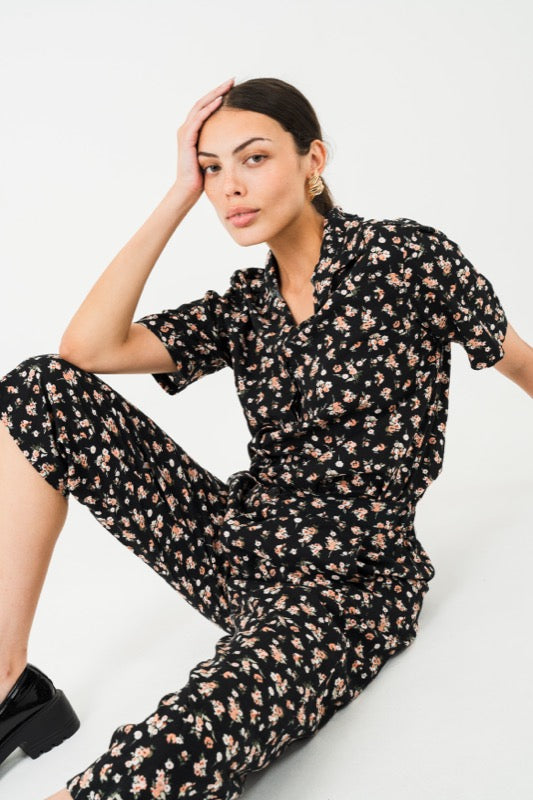 Alina Shirt - Flowers of Apricot