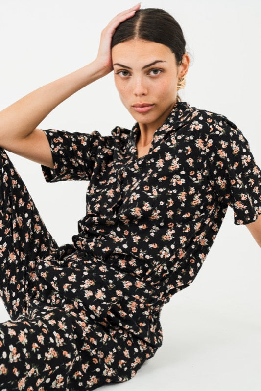 Alina Shirt - Flowers of Apricot