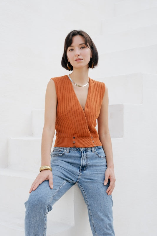 Frank Knit Top - Rust