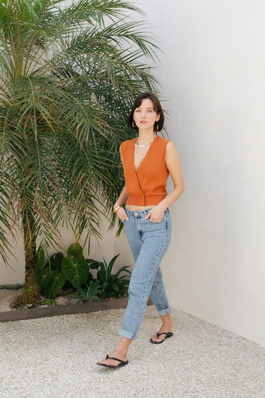 Frank Knit Top - Rust