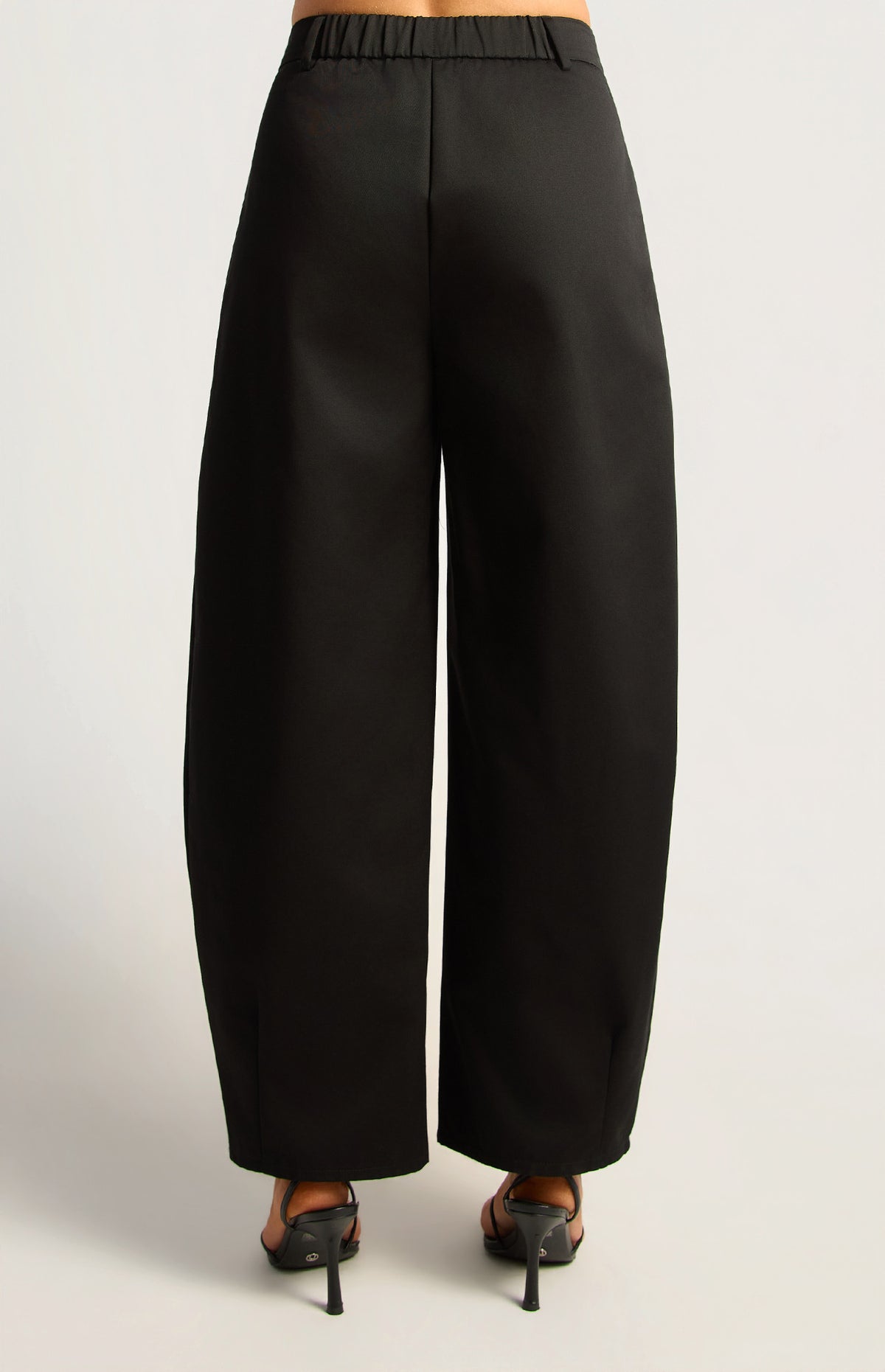 High Waisted Barrel Pants - Black